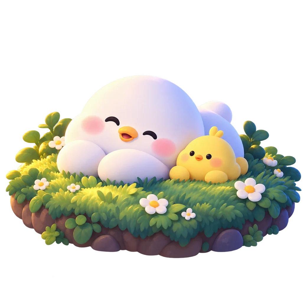 별빛 아래 쉬고 있는 DODODO365 캐릭터